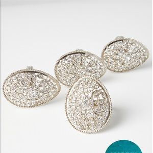 Crystal jewel Easter egg napkin rings